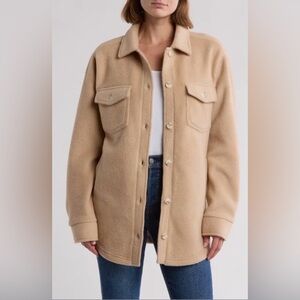 Nordstrom Thread & Supply Tan Polar Fleece Shacket size M.